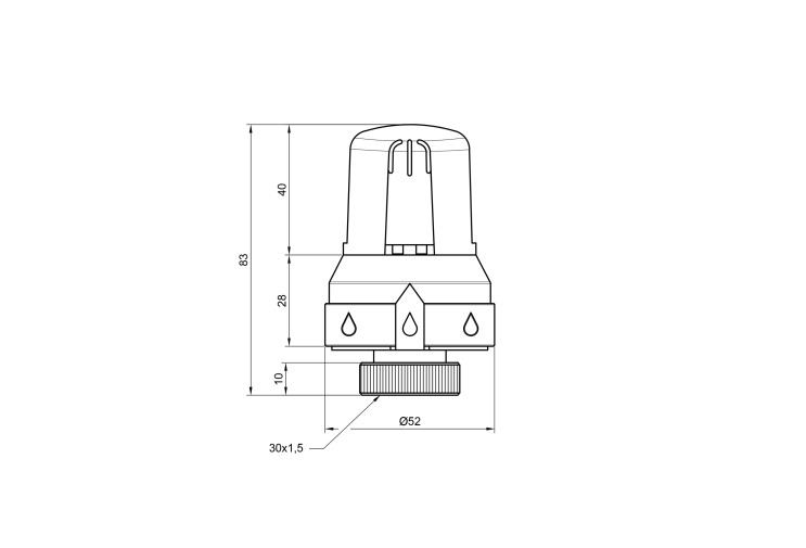 Термоголовка Icma 30х1,5 №988 SD00021124
