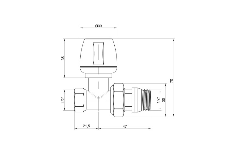 Кран радиаторный Icma 1/2" с антипротечкой прямой №813+940 SD00021129 Кран радиаторный Icma 1/2" с антипротечкой прямой №813+940 SD00021129