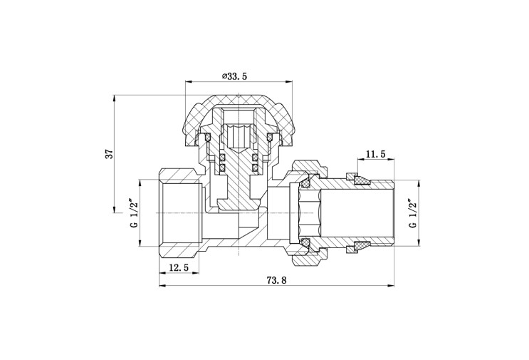 Кран радиаторный SD Forte Powerful 1/2" с антипротечкой прямой SF231W15 SD00021136 Кран радиаторный SD Forte Powerful 1/2" с антипротечкой прямой SF231W15 SD00021136