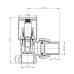 Кран радиаторный SD Forte 1/2" угловой хром SF234W15 SD00021139