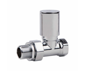 Кран радіаторний SD Forte 1/2" прямий хром SF235W15