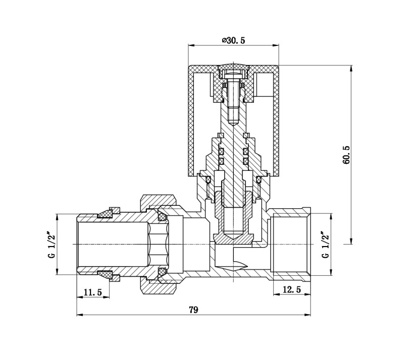 Кран радиаторный SD Forte 1/2" с антипротечкой прямой хром SF237W15 SD00021142 Кран радиаторный SD Forte 1/2" с антипротечкой прямой хром SF237W15 SD00021142