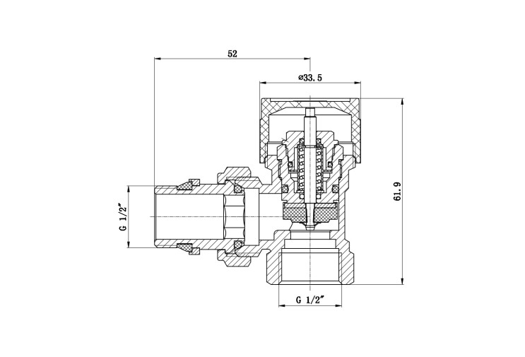 Клапан термостатический SD Forte 1/2" с антипротечкой для радиатора угловой SF238W15 SD00021143 Клапан термостатический SD Forte 1/2" с антипротечкой для радиатора угловой SF238W15 SD00021143