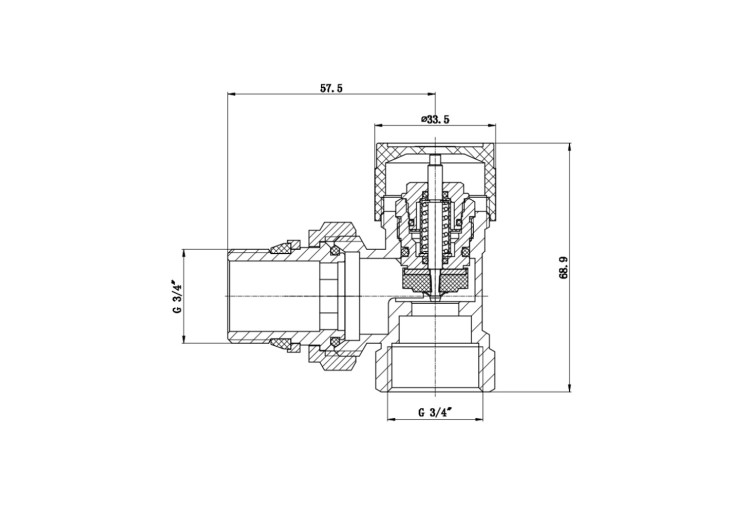 Клапан термостатический SD Forte 3/4" с антипротечкой для радиатора угловой SF238W20 SD00021144 Клапан термостатический SD Forte 3/4" с антипротечкой для радиатора угловой SF238W20 SD00021144