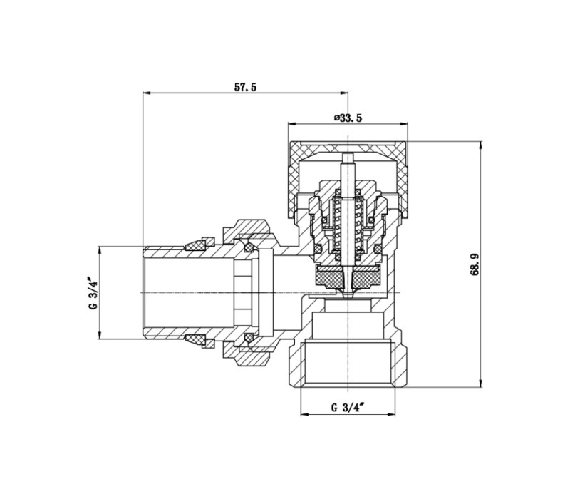 Клапан термостатичний SD Forte 3/4" з антипротіканням для радіатора кутовий SF238W20 SD00021144 Клапан термостатичний SD Forte 3/4" з антипротіканням для радіатора кутовий SF238W20 SD00021144