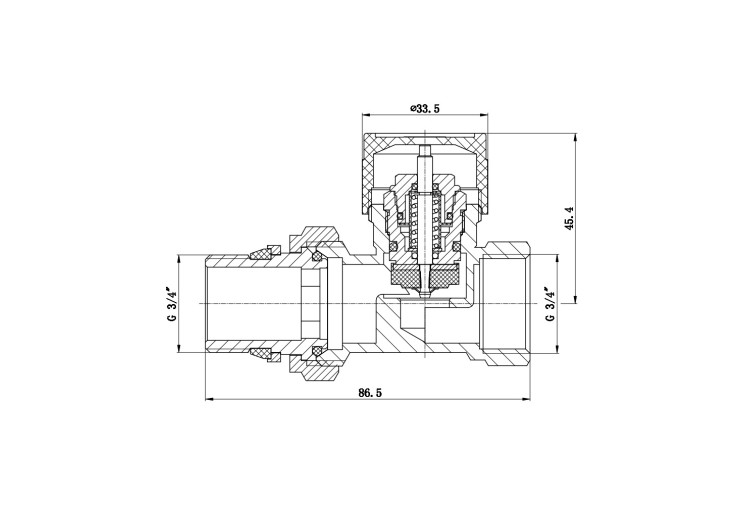 Клапан термостатический SD Forte 3/4" с антипротечкой для радиатора прямой SF239W20 SD00021146 Клапан термостатический SD Forte 3/4" с антипротечкой для радиатора прямой SF239W20 SD00021146