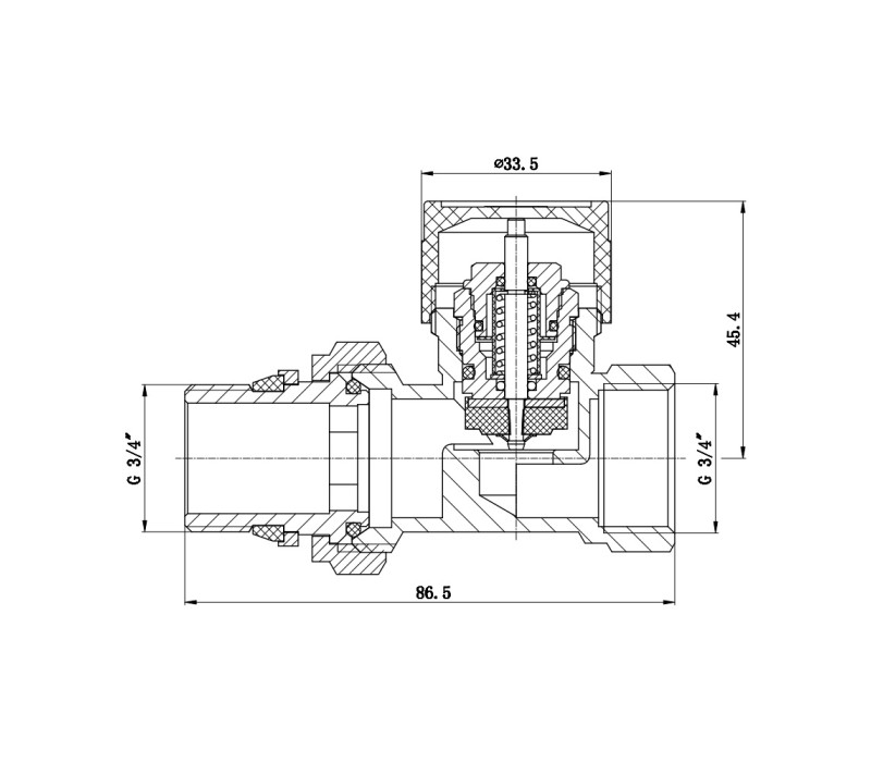 Клапан термостатичний SD Forte 3/4" з антипротіканням для радіатора прямой SF239W20 SD00021146 Клапан термостатичний SD Forte 3/4" з антипротіканням для радіатора прямой SF239W20 SD00021146