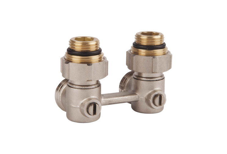Кран кульовий SD Forte 3/4"х1/2" для радіатора нижній кутовий SF250W15 SD00021147
