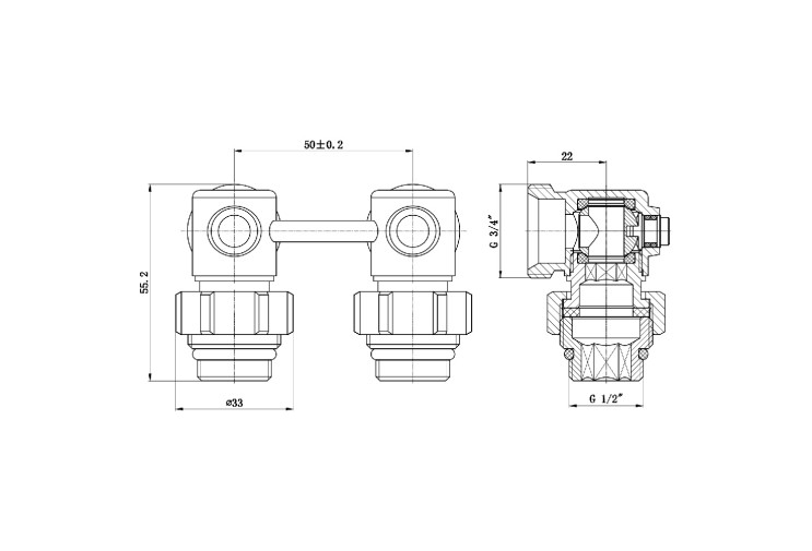 Кран кульовий SD Forte 3/4"х1/2" для радіатора нижній кутовий SF250W15 SD00021147 Кран кульовий SD Forte 3/4"х1/2" для радіатора нижній кутовий SF250W15 SD00021147