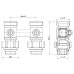 Кран шаровой SD Forte 3/4"х1/2" для радиатора нижний SF251W15 SD00021148