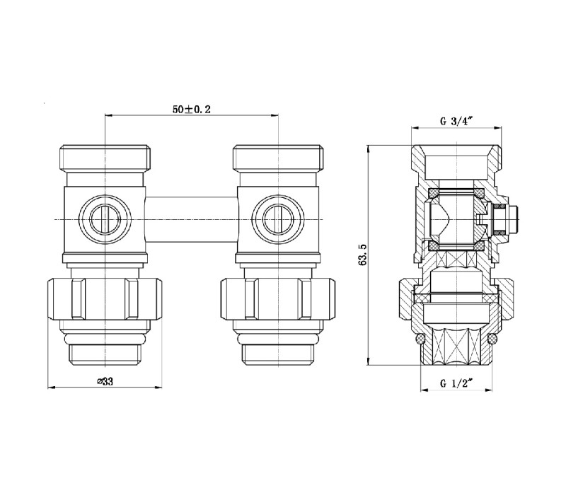 Кран шаровой SD Forte 3/4"х1/2" для радиатора нижний SF251W15 SD00021148 Кран шаровой SD Forte 3/4"х1/2" для радиатора нижний SF251W15 SD00021148