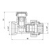 Кран буксовый SD Forte 3/4"х1/2" для радиатора нижний SF253W15 SD00021150