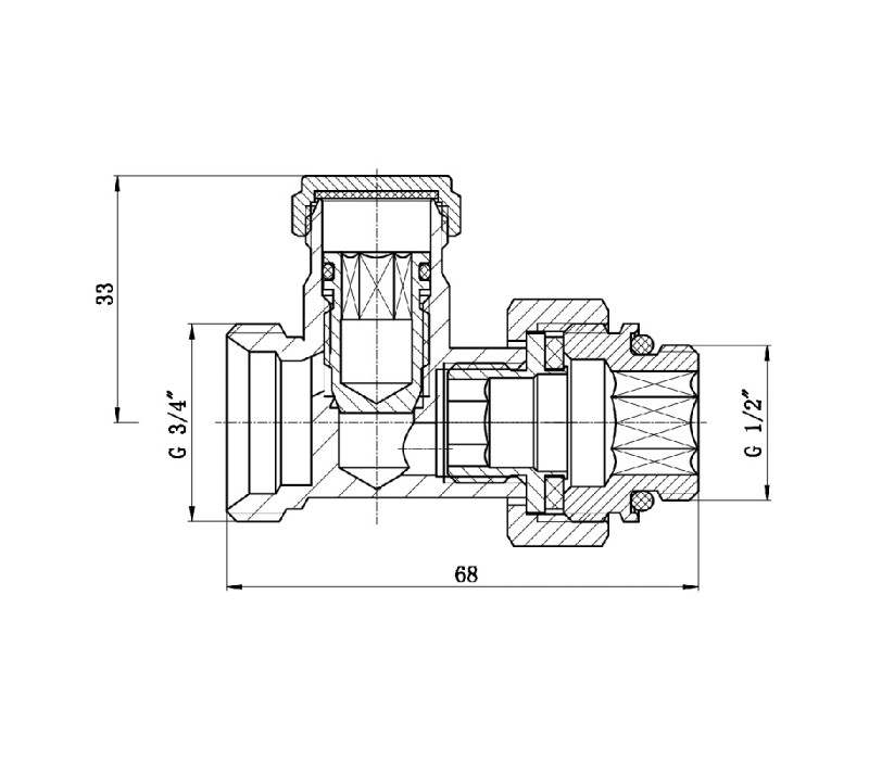 Кран буксовый SD Forte 3/4"х1/2" для радиатора нижний SF253W15 SD00021150 Кран буксовый SD Forte 3/4"х1/2" для радиатора нижний SF253W15 SD00021150