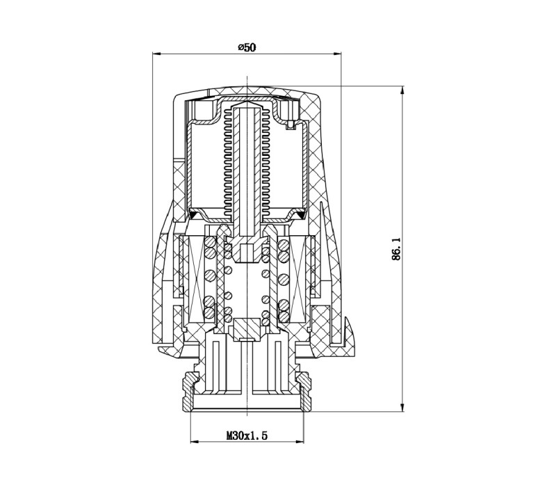 Термостатическая головка SD Forte М30х1,5 SF254 SD00021151