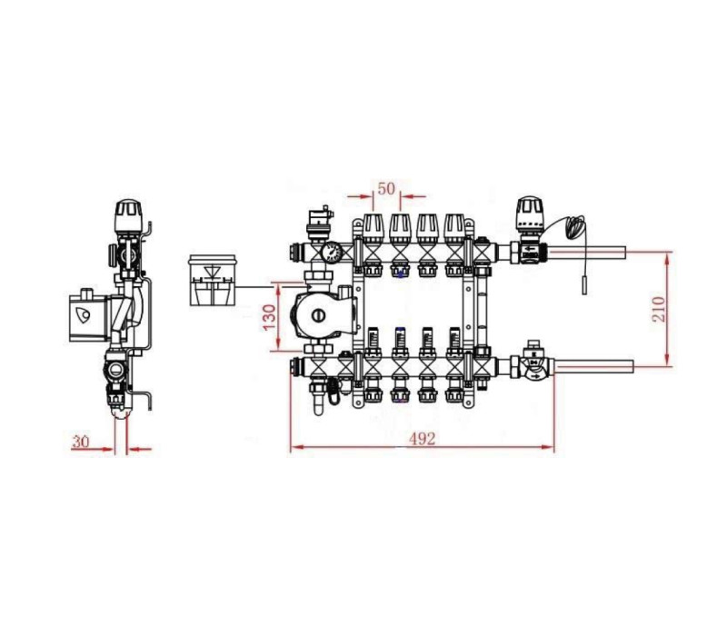 Колекторна група SD Forte 1" 8 виходів SFE0018 SD00021173 Колекторна група SD Forte 1" 8 виходів SFE0018 SD00021173