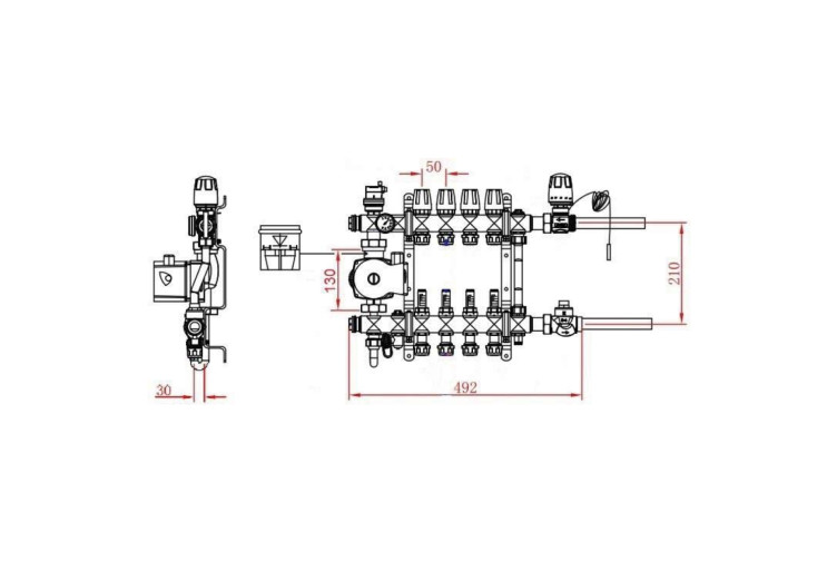 Колекторна група SD Forte 1" 9 виходів SFE0019 SD00021174 Колекторна група SD Forte 1" 9 виходів SFE0019 SD00021174