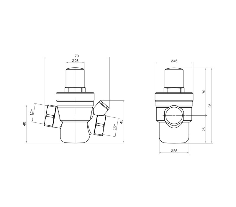 Редуктор SD Plus під манометр 1/2" ВР SD194 SD00021207 Редуктор SD Plus під манометр 1/2" ВР SD194 SD00021207
