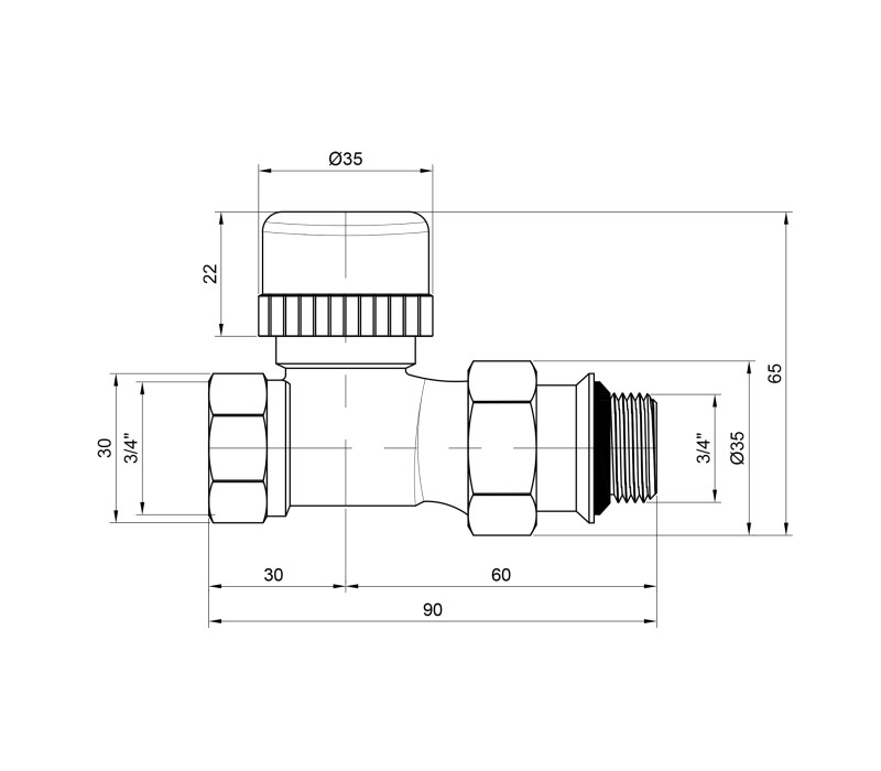 Кран термостатический SD Plus 3/4" ВН с антипротечкой для радиатора прямой SD351W20 SD00021319 Кран термостатический SD Plus 3/4" ВН с антипротечкой для радиатора прямой SD351W20 SD00021319