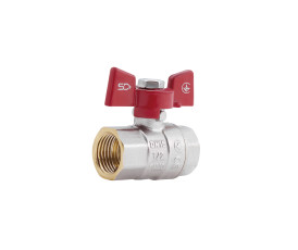 Кран кульовий SD Plus 1/2" ВР для води (метелик) SD602NW15PN40