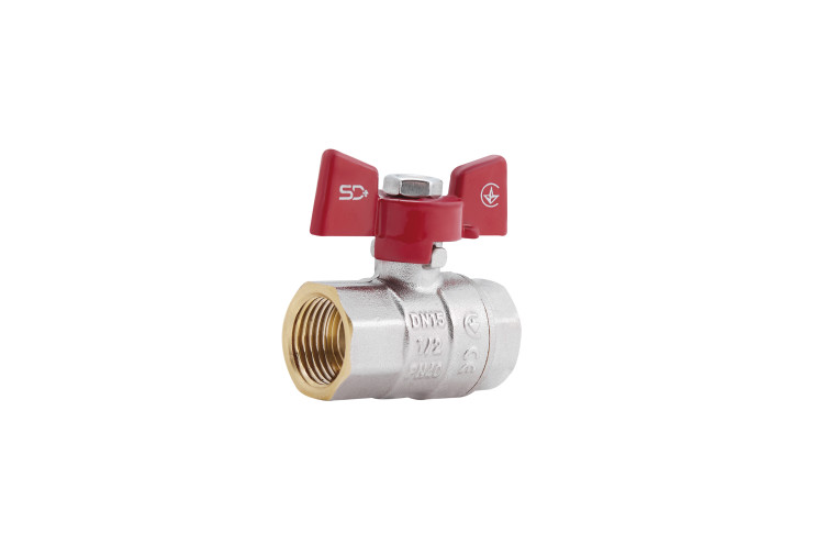 Кран шаровой SD Plus 1/2" ВР для воды (бабочка) SD602NW15PN40 SD00021323