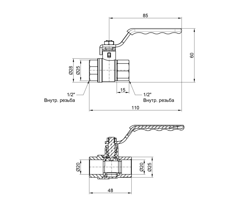 Кран шаровой SD Plus 1/2" ВР для воды (рычаг) SD600NW15PN40 SD00021326 Кран шаровой SD Plus 1/2" ВР для воды (рычаг) SD600NW15PN40 SD00021326