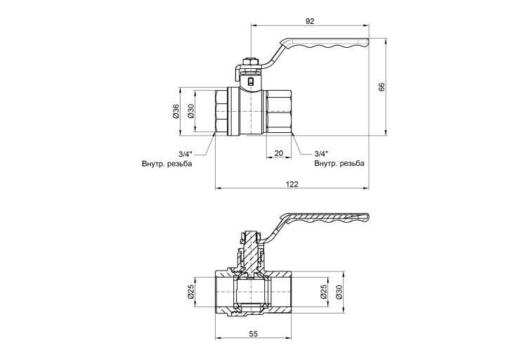 Кран шаровой SD Plus 3/4" ВР для воды (рычаг) SD600NW20PN40 SD00021327 Кран шаровой SD Plus 3/4" ВР для воды (рычаг) SD600NW20PN40 SD00021327