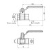Кран шаровой SD Plus 1" 1/4 ВР для воды (рычаг) SD600NW32PN40 SD00021329