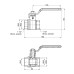 Кран шаровой SD Plus 1" 1/2 ВР для воды (рычаг) SD600NW40PN40 SD00021330