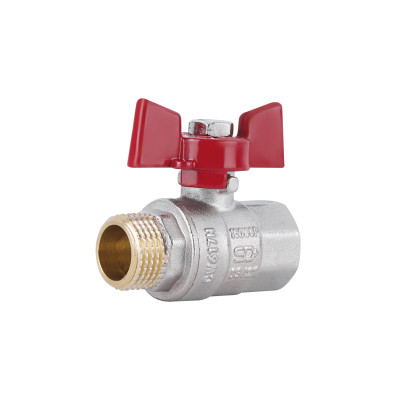 Кран шаровой SD Plus 1/2" ВН для воды (бабочка) SD607NW15PN40