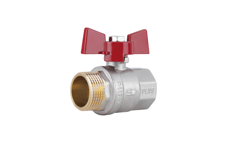 Кран шаровой SD Plus 1" ВН для воды (бабочка) SD607NW25PN40 SD00021334
