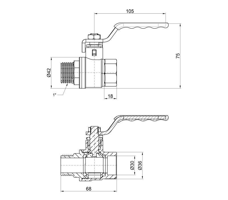 Кран шаровой SD Plus 1" ВН для воды (рычаг) SD605NW25PN40 SD00021337 Кран шаровой SD Plus 1" ВН для воды (рычаг) SD605NW25PN40 SD00021337