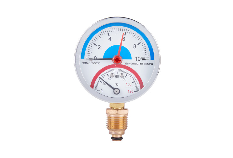 Термоманометр SD Plus 80 мм 1/2", нижнє підмикання SD17210B SD00021362