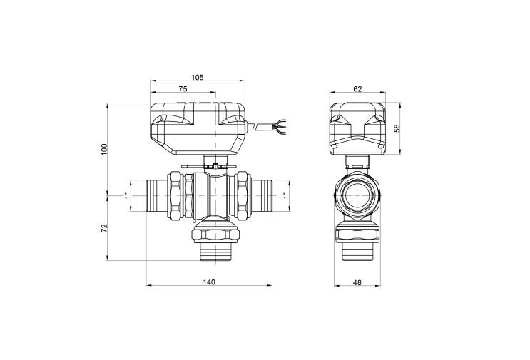 Кран кульовий зонний Icma 1" №343 SD00021677