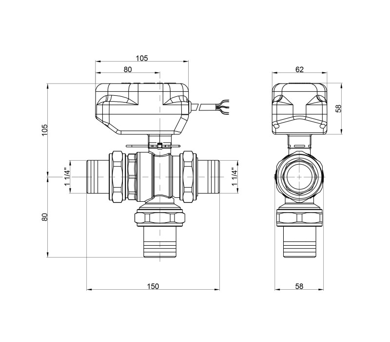 Кран шаровой зонный Icma 1" 1/4 №343 SD00021678 Кран шаровой зонный Icma 1" 1/4 №343 SD00021678