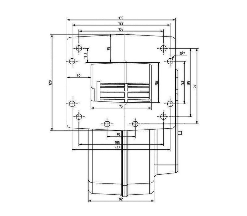 Вентилятор котла KG Elektronik Арт. DP-02 до 35 кВт SD00021948
