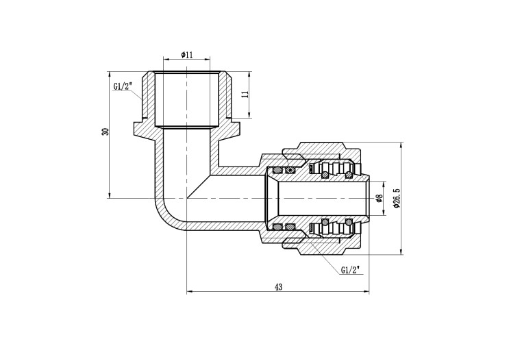 Уголок обжимной SD Forte 16х1/2" НР SF175W1615 SD00022053 Уголок обжимной SD Forte 16х1/2" НР SF175W1615 SD00022053