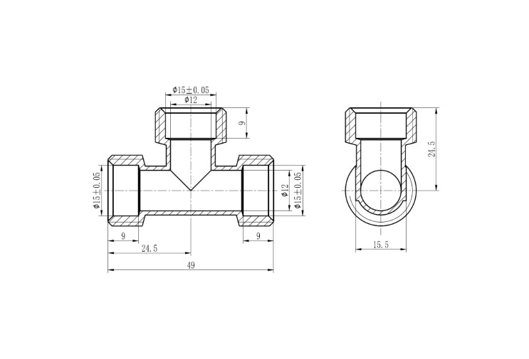 Тройник обжимной SD Forte 16 SF176W161616 SD00022054 Тройник обжимной SD Forte 16 SF176W161616 SD00022054