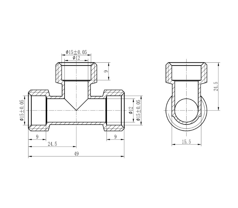 Тройник обжимной SD Forte 16 SF176W161616 SD00022054