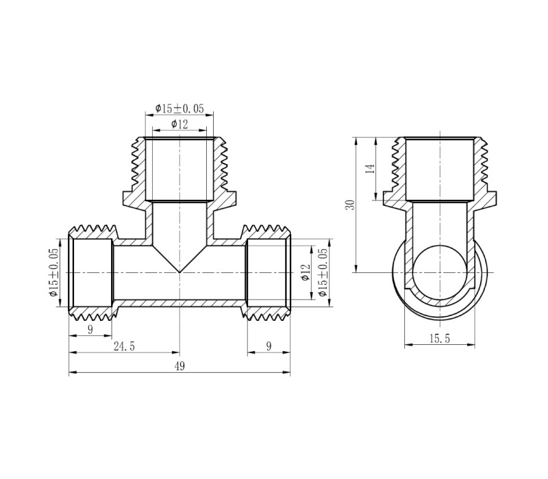 Тройник обжимной SD Forte 16х1/2"х16 НР SF178W161516 SD00022056 Тройник обжимной SD Forte 16х1/2"х16 НР SF178W161516 SD00022056