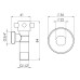 Кран приборный SD Forte 1/2"х3/4" ручка "крест" SF3451520 SD00023057