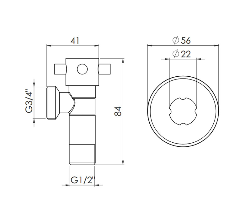 Кран приладовий SD Forte 1/2"х3/4" ручка "хрест" SF3451520 SD00023057
