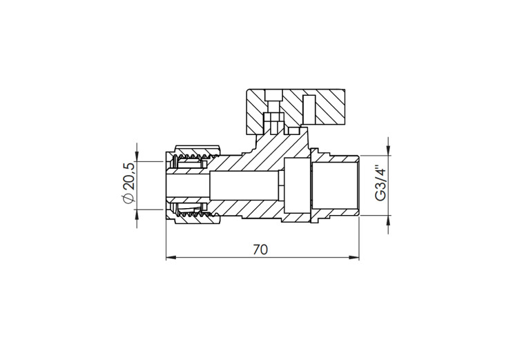Кран кульовий обтискний SD Forte 20х3/4" ЗР SF262W20 SD00023058 Кран кульовий обтискний SD Forte 20х3/4" ЗР SF262W20 SD00023058