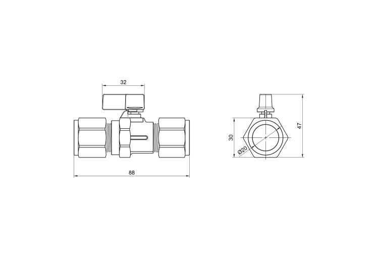 Кран кульовий обтискний SD Forte 20 SF263W20 SD00023059 Кран кульовий обтискний SD Forte 20 SF263W20 SD00023059