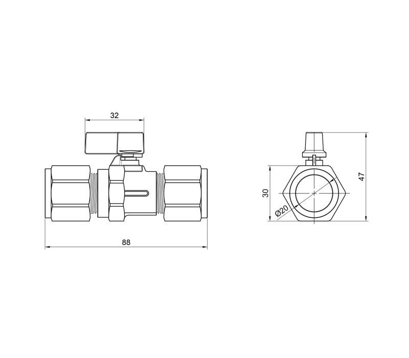 Кран кульовий обтискний SD Forte 20 SF263W20 SD00023059 Кран кульовий обтискний SD Forte 20 SF263W20 SD00023059