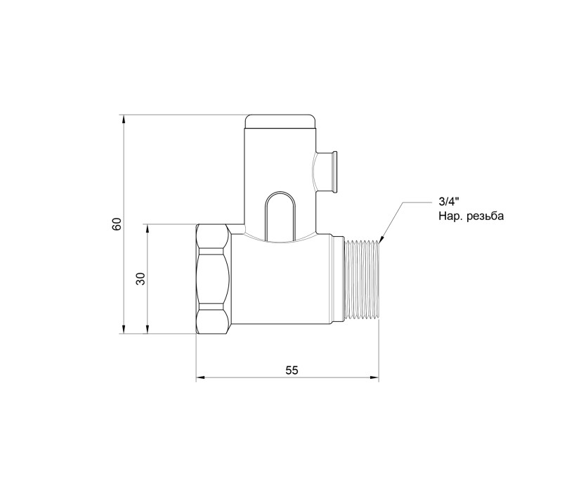 Підривний клапан Icma 3/4" №GS08 SD00023701 Підривний клапан Icma 3/4" №GS08 SD00023701