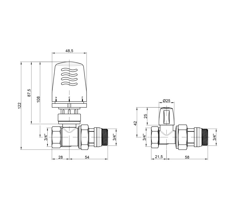 Термокомплект Icma 3/4" с антипротечкой прямой №KIT_1100+775-940+815-940 SD00023706 Термокомплект Icma 3/4" с антипротечкой прямой №KIT_1100+775-940+815-940 SD00023706