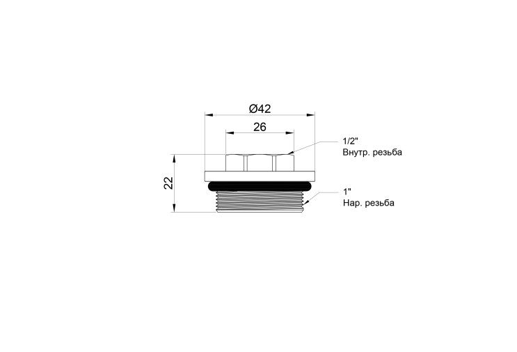 Футорка для коллектора SD Plus 1"х1/2" ВН SD35415 SD00024115