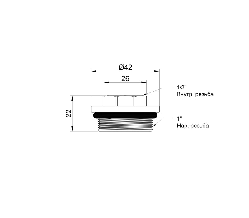 Футорка для колектора SD Plus 1"х1/2" ВЗ SD35415 SD00024115 Футорка для колектора SD Plus 1"х1/2" ВЗ SD35415 SD00024115