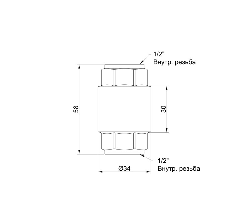 Обратный клапан SD Forte 1/2" EURO SF247W15 SD00025311 Обратный клапан SD Forte 1/2" EURO SF247W15 SD00025311
