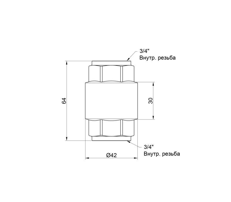 Зворотний клапан SD Forte 3/4" EURO SF247W20 SD00025312